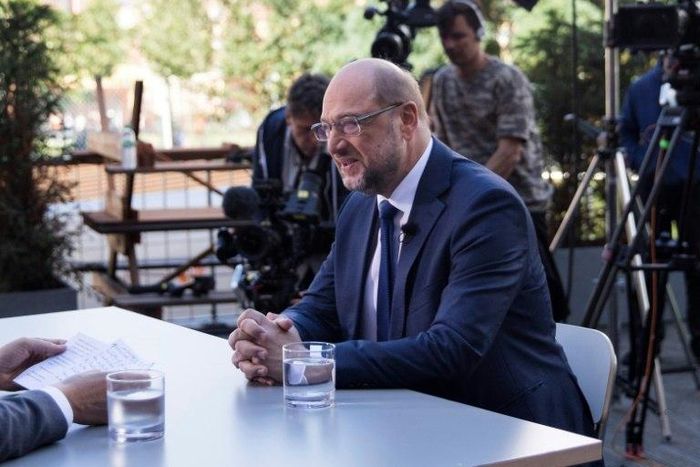 Schulz, the former European Parliament president, has fallen far behind in the polls despite an initial surge of popularity after joining the race in January