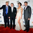 Donald Trump meeting Azerbaijani-Russian businessman Aras Agalarov, his son Emin Agalarov and Miss Universe 2012 Olivia Culpo at the 2013 Miss USA pageant