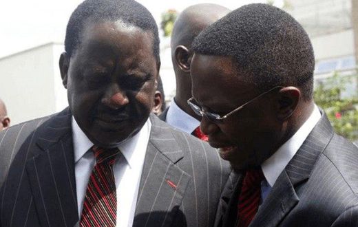 Nasa leader Raila Odinga and Budalangi MP Ababu Namwamba.