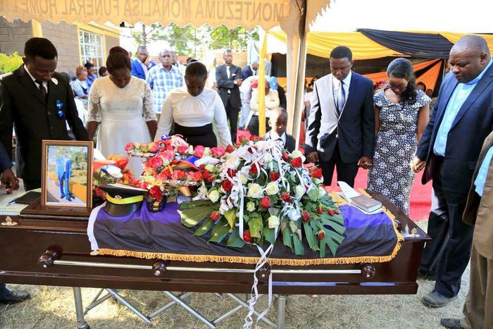 The Mutuas at her bodyguards funeral