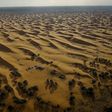 The Tengger desert in Inner Mongolia, an autonomous region of China, June 15, 2016. Officials in northern China say their region is suffering from the worst drought on record, leading to crops wilting and farmers and herders growing desperate to get wa...