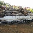 The school bus involved in an accident in Kabarnet, June 16, 2017.