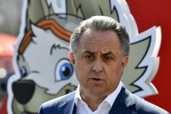 Vitaly Mutko, Russia Deputy Prime Minister and 2018 LOC Chairman, attends the opening of the FIFA Confederations Cup Park at Moscow's Muzeon park on April 29, 2017