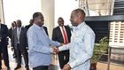 DP William Ruto with ODM leader Raila Odinga in Kisumu