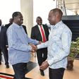 DP William Ruto with ODM leader Raila Odinga in Kisumu