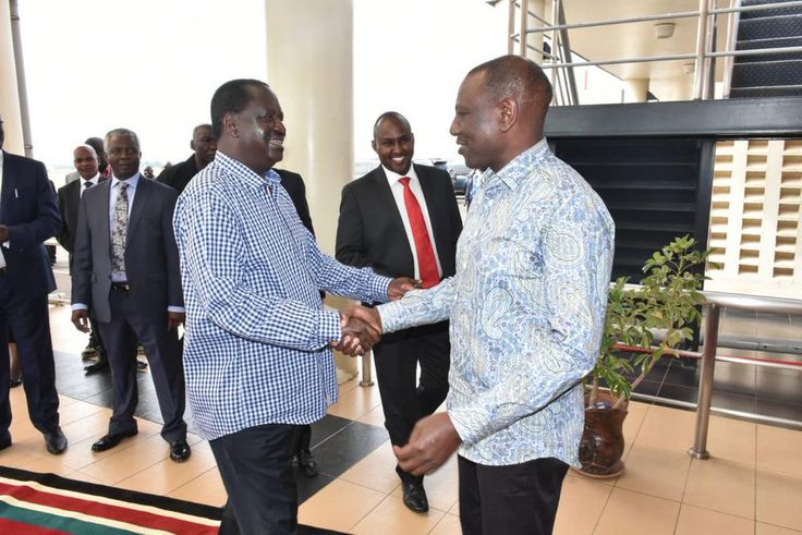 DP William Ruto with ODM leader Raila Odinga in Kisumu