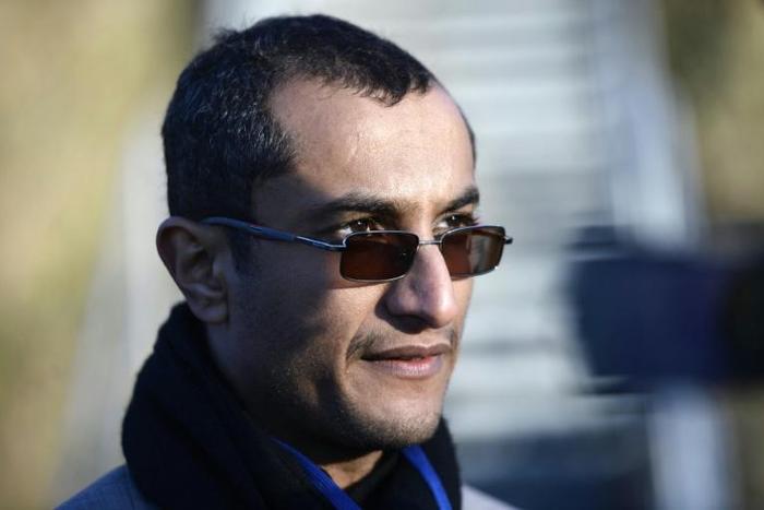 Yemeni rebel delegate Saelem Mohammed Noman al-Mughalles gives an interview in front of the peace talks venue in the picturesque Swedish village of Rimbo outside Stockholm, on December 5, 2018