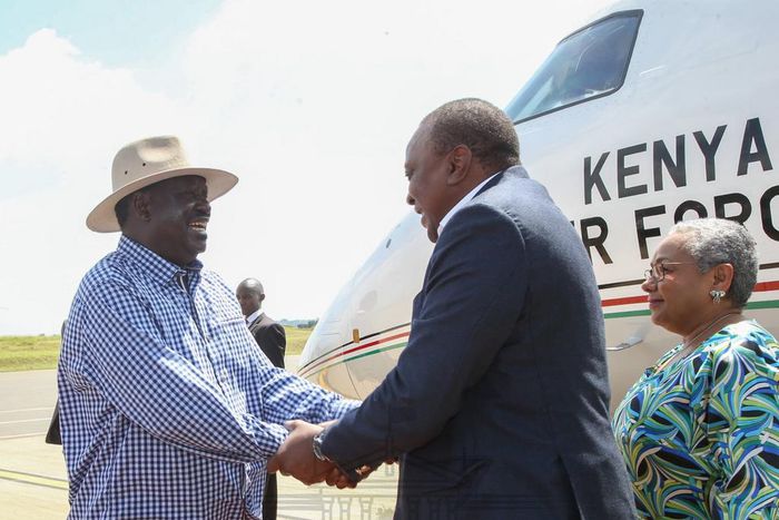 President Uhuru Kenyatta and Raila Odinga in Kisumu