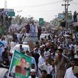 Sharif has been rallying crowds since Wednesday as he makes his way down the major road from capital Islamabad to his party's stronghold in the eastern city of Lahore, weeks after he was deposed by the supreme court