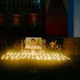 A photograph of Tibetan student Tenzin Choeying on display during a candlelight memorial in New Delhi, on July 23, 2017