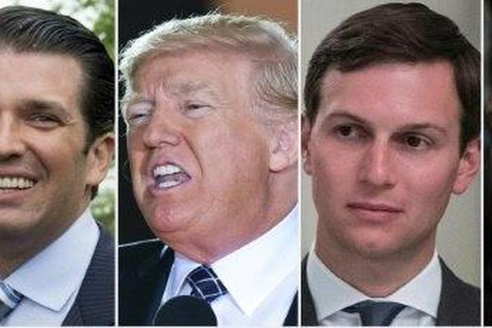 This combination of file pictures shows, left to right, Roger Stone, GOP political operative and longtime Donald Trump adviser, Paul Manafort, adviser to Republican presidential candidate Donald Trump's campaign, Donald Trump Jr, President Donald Trump...