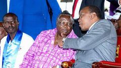 President Uhuru Kenyatta with Cotu boss Francis Atwoli