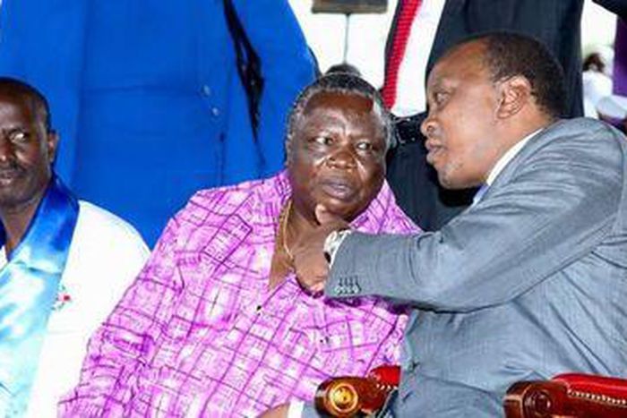 President Uhuru Kenyatta with Cotu boss Francis Atwoli