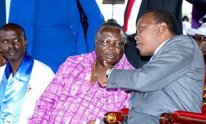 President Uhuru Kenyatta with Cotu boss Francis Atwoli