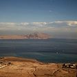 The deal to hand over the Red Sea islands of Tiran (foreground) and Sanafir (background) to Saudi Arabia sparked rare street protests across Egypt