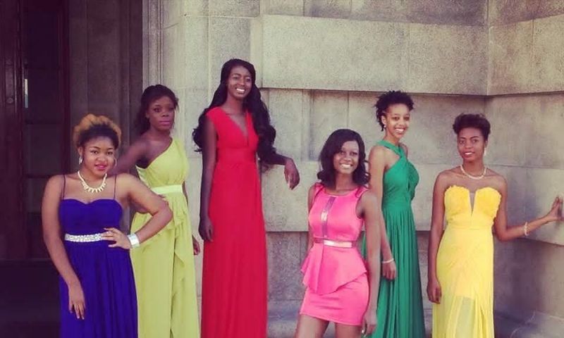 Sylvia Wambui Karanja (in green) when she contested for the Miss Africa Perth crown