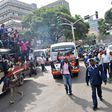 Matatus during a strike in Nairobi