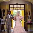 This bride gorgeously rocks a soft pink