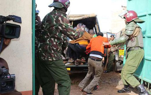 Kenyan police during a past arrest