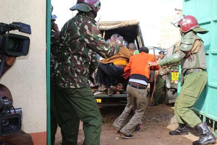 Kenyan police during a past arrest
