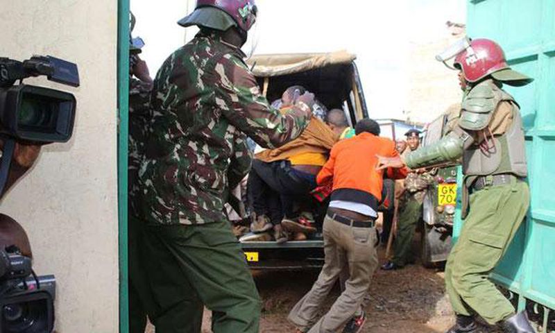 Kenyan police during a past arrest