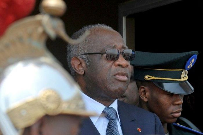 Former Ivorian president Laurent Gbagbo (C) is the first ex-head of state to be tried by the International Criminal Court