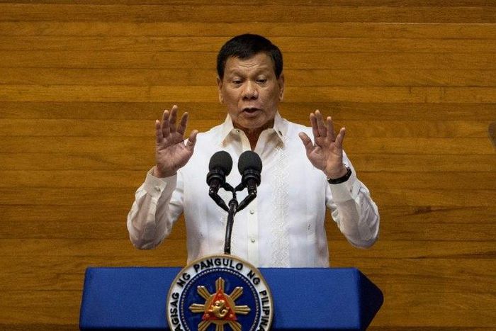 Philippine President Rodrigo Duterte delivered the remarks at the annual State of the Nation Address on Monday.
