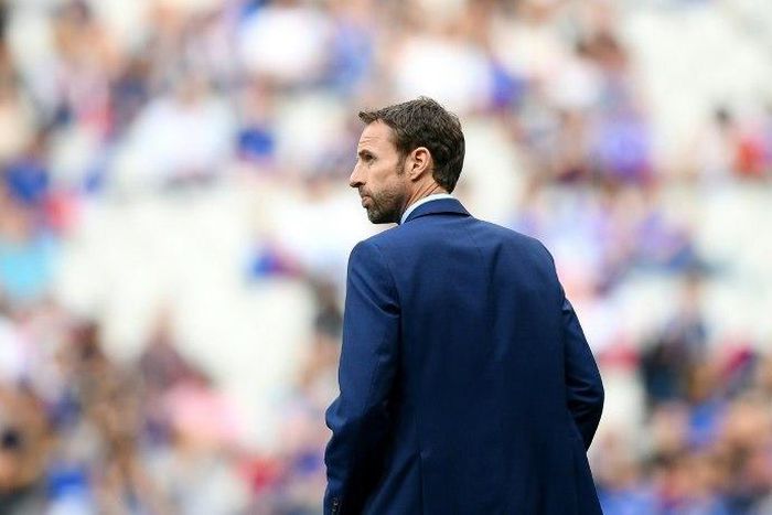 England's coach Gareth Southgate walks on the pitch ahead of the international friendly football match between France and England at the Stade de France stadium June 13, 2017