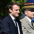 French President Emmanuel Macron (left) and outgoing armed forces chief General Pierre de Villiers, pictured during the annual Bastille Day military parade in Paris on July 14, 2017