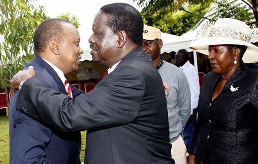 President Uhuru Kenyatta and ODM leader Raila Odinga