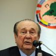 Former CONMEBOL presidents Nicolas Leoz, seen in 2013, and Eugenio Figueredo are implicated in money laundering, forgery and other criminal charges, according to the organization