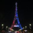 At the time of the incident the tower was lit up with the team colours of Paris Saint-Germain