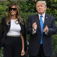 US President Donald Trump and First Lady Melania Trump depart the White House for Paris on July 12, 2017