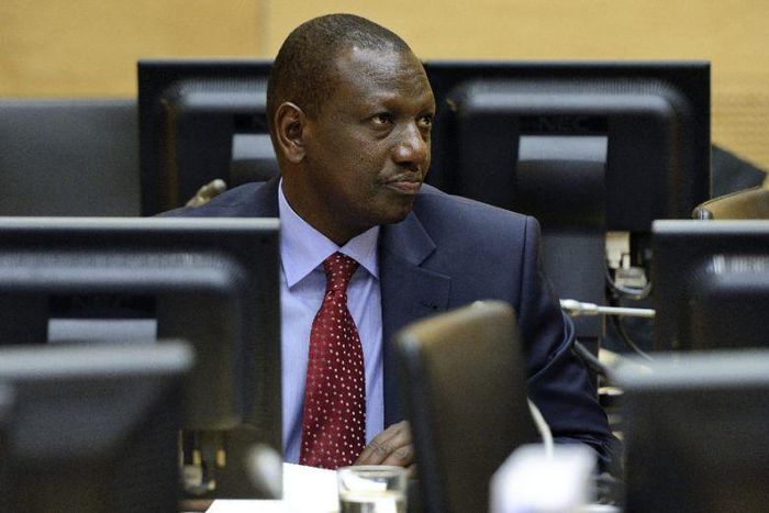 DP William Ruto pictured during a trial hearing in the ICC