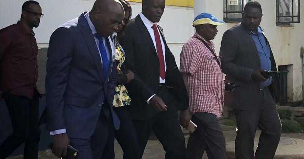 Governor Obado with his lawyer Cliff Ombetta and daughter