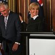 US Secretary of State Rex Tillerson and Australian Foreign Minister Julie Bishop leave at the end of a press conference in Sydney on June 5, 2017