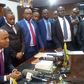 Nairobi County MCAs on Tuesday with Nairobi County Assembly Majority Chief Whip Chege Mwaura who was elected the new temporary speaker.