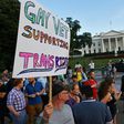 Donald Trump's announcement that transgender people may not serve "in any capacity" in the US military sparked protests in front of the White House