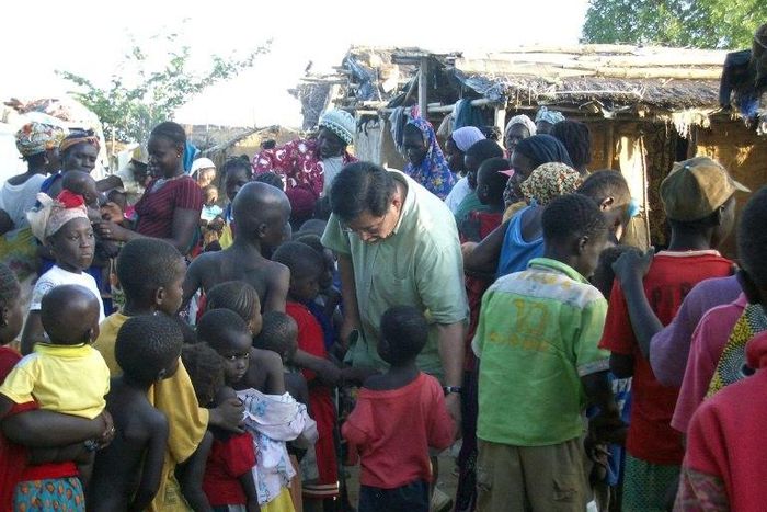This undated image released by the Lim family, shows Canadian pastor Hyeon Soo Lim (C) during a trip to Africa