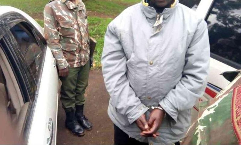 File image of a suspected arrested by police. KCSE candidate is being held in Mandera for allegedly writing a message on killing President Uhuru Kenyatta and Aden Duale