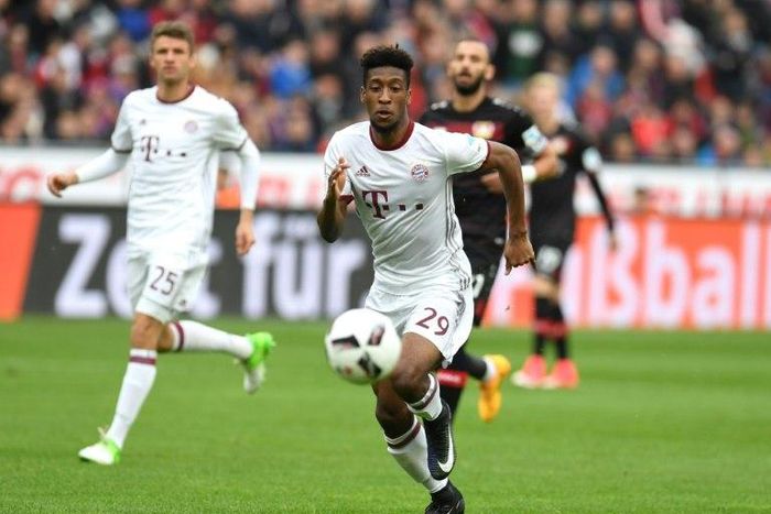 Bayern Munich's French forward Kingsley Coman, pictured in April 2017 with the ball, will plead guilty to domestic violence against his ex-girlfriend when he goes before a judge later this year