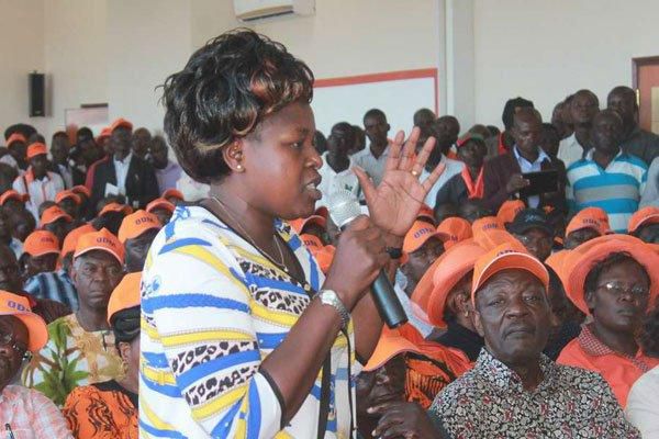 Rangwe MP Lilian Gogo during a past ODM party meeting