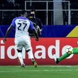 United States's forward Jozy Altidore scores against Costa Rica's goalkeeper Patrick Pemberton during second half of the Costa Rica vs. United States CONCACAF Gold Cup semi final match July 22, 2017 in Arlington, Texas