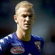 English goalkeeper Joe Hart, on loan to Torino from Manchester City, attends the Italian Serie A match between Torino and AS Roma at the "Grande Torino" Stadium in Turin on September 25, 2016