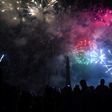 People watch fireworks in Lahore to celebrate Pakistan's Independence Day on the 70th anniversary of the country's creation