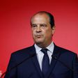French Socialist Party First Secretary Jean-Christophe Cambadelis gives a speech after the polls closed in the first round of France's legislative elections on June 11, 2017