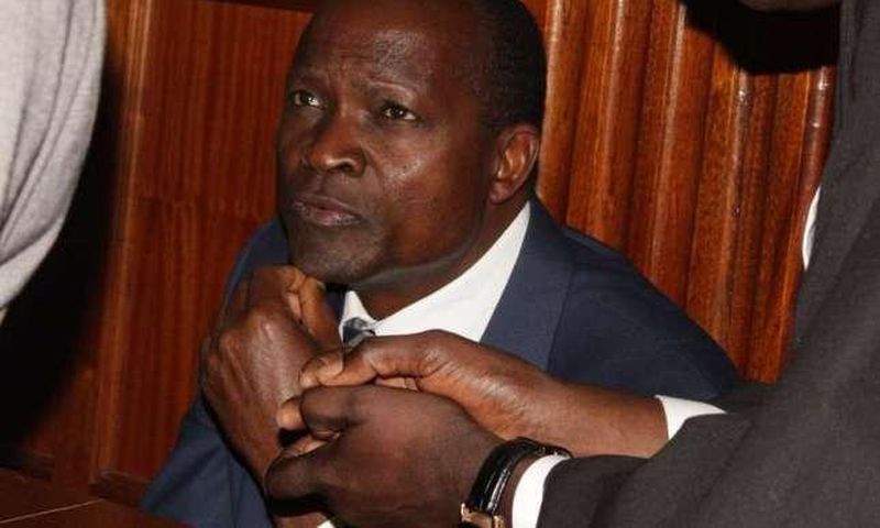 Migori Governor Okoth Obado during a past court session