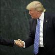 Mexican President Enrique Pena Nieto (L) and US presidential candidate Donald Trump shake hands after a meeting in Mexico City on August 31, 2016