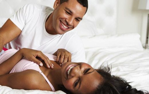 Black couple in love