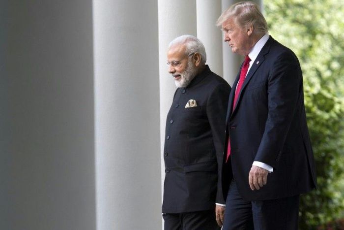 US President Donald Trump and Indian Prime Minister Narendra Modi appeared to strike up an immediate rapport in their first meeting